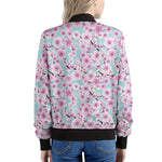 Sakura Cherry Blossom Pattern Print Women's Bomber Jacket
