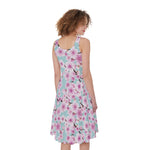 Sakura Cherry Blossom Pattern Print Women's Sleeveless Dress