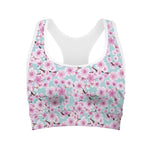 Sakura Cherry Blossom Pattern Print Women's Sports Bra