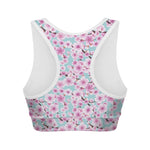 Sakura Cherry Blossom Pattern Print Women's Sports Bra