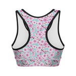 Sakura Cherry Blossom Pattern Print Women's Sports Bra