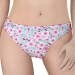 Sakura Cherry Blossom Pattern Print Women's Thong