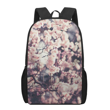 Sakura Cherry Blossom Print 17 Inch Backpack