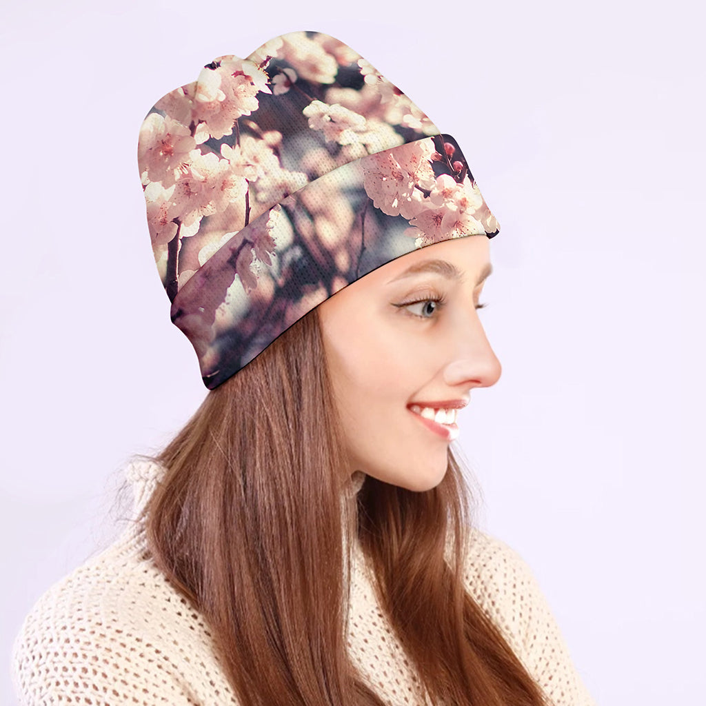 Sakura Cherry Blossom Print Beanie