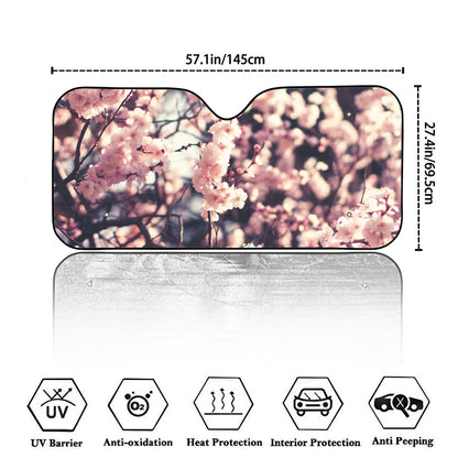 Sakura Cherry Blossom Print Car Windshield Sun Shade