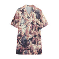 Sakura Cherry Blossom Print Cotton Hawaiian Shirt