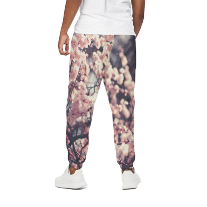 Sakura Cherry Blossom Print Cotton Pants
