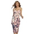 Sakura Cherry Blossom Print Cross Back Cami Dress