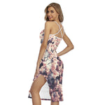 Sakura Cherry Blossom Print Cross Back Cami Dress
