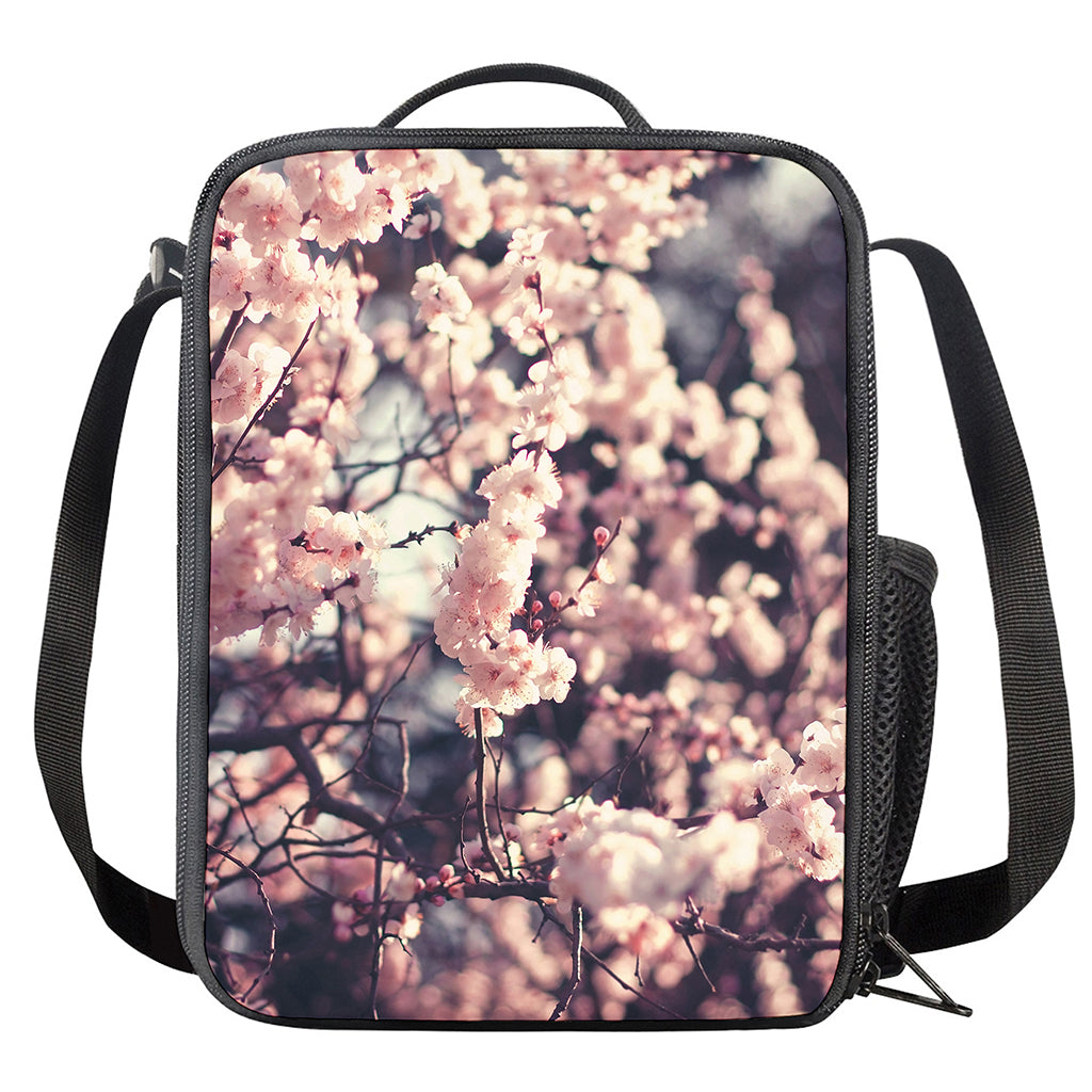 Sakura Cherry Blossom Print Crossbody Lunch Bag