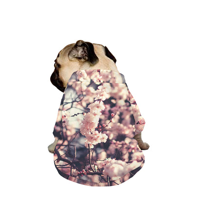 Sakura Cherry Blossom Print Dog Zip Up Jacket