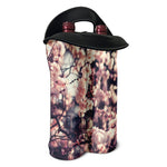 Sakura Cherry Blossom Print Double Neoprene Wine Tote
