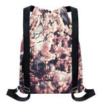 Sakura Cherry Blossom Print Drawstring Backpack