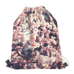 Sakura Cherry Blossom Print Drawstring Bag