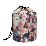 Sakura Cherry Blossom Print Drawstring Makeup Bag