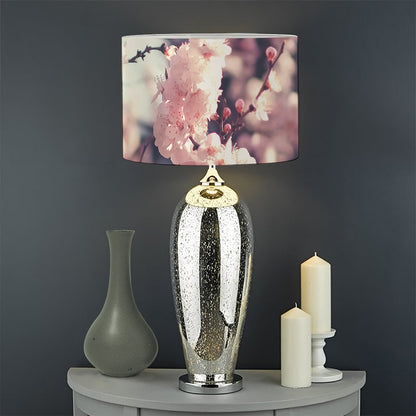 Sakura Cherry Blossom Print Drum Lamp Shade