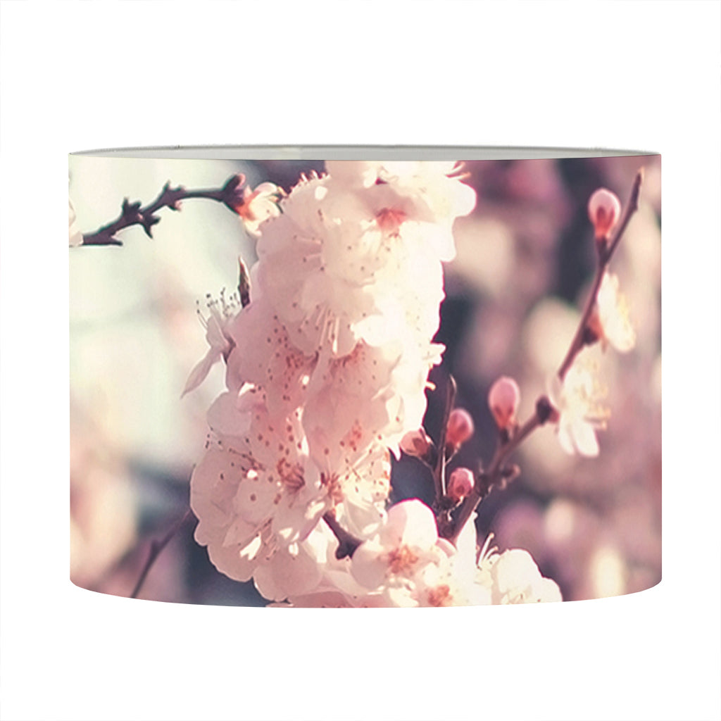 Sakura Cherry Blossom Print Drum Lamp Shade