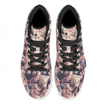 Sakura Cherry Blossom Print High Top Leather Sneakers