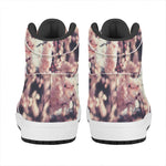 Sakura Cherry Blossom Print High Top Leather Sneakers