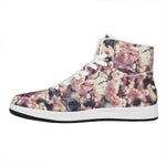 Sakura Cherry Blossom Print High Top Leather Sneakers