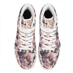 Sakura Cherry Blossom Print High Top Leather Sneakers