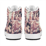 Sakura Cherry Blossom Print High Top Leather Sneakers