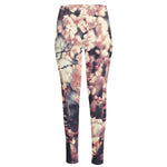 Sakura Cherry Blossom Print High-Waisted Pocket Leggings