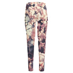 Sakura Cherry Blossom Print High-Waisted Pocket Leggings
