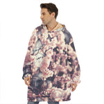 Sakura Cherry Blossom Print Hoodie Blanket