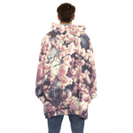 Sakura Cherry Blossom Print Hoodie Blanket