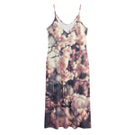 Sakura Cherry Blossom Print Jersey Midi Cami Dress