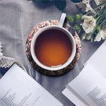 Sakura Cherry Blossom Print Leather Coaster Set