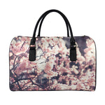 Sakura Cherry Blossom Print Leather Duffle Bag
