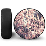 Sakura Cherry Blossom Print Leather Spare Tire Cover