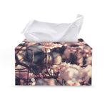 Sakura Cherry Blossom Print Leather Tissue Box Cover