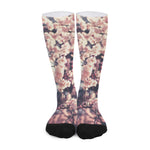 Sakura Cherry Blossom Print Long Socks