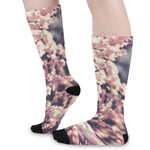 Sakura Cherry Blossom Print Long Socks