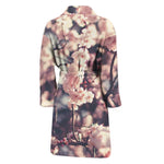 Sakura Cherry Blossom Print Men's Bathrobe