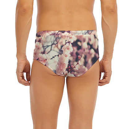 Sakura Cherry Blossom Print Men's Briefs