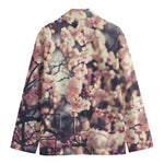 Sakura Cherry Blossom Print Men's Cotton Blazer