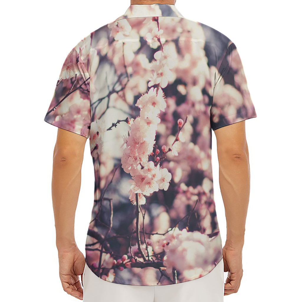 Sakura Cherry Blossom Print Men's Deep V-Neck Shirt