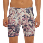 Sakura Cherry Blossom Print Men's Long Boxer Briefs
