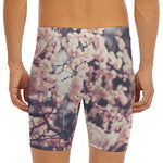 Sakura Cherry Blossom Print Men's Long Boxer Briefs