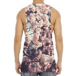 Sakura Cherry Blossom Print Men's Muscle Tank Top