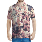 Sakura Cherry Blossom Print Men's Polo Shirt