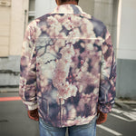 Sakura Cherry Blossom Print Men's Shirt Jacket