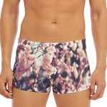 Sakura Cherry Blossom Print Men's Short Boxer Briefs