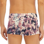 Sakura Cherry Blossom Print Men's Short Boxer Briefs