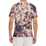 Sakura Cherry Blossom Print Men's Short Sleeve Rash Guard