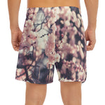 Sakura Cherry Blossom Print Men's Split Running Shorts
